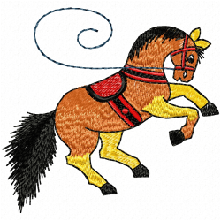 Horses Embroidery Design 6